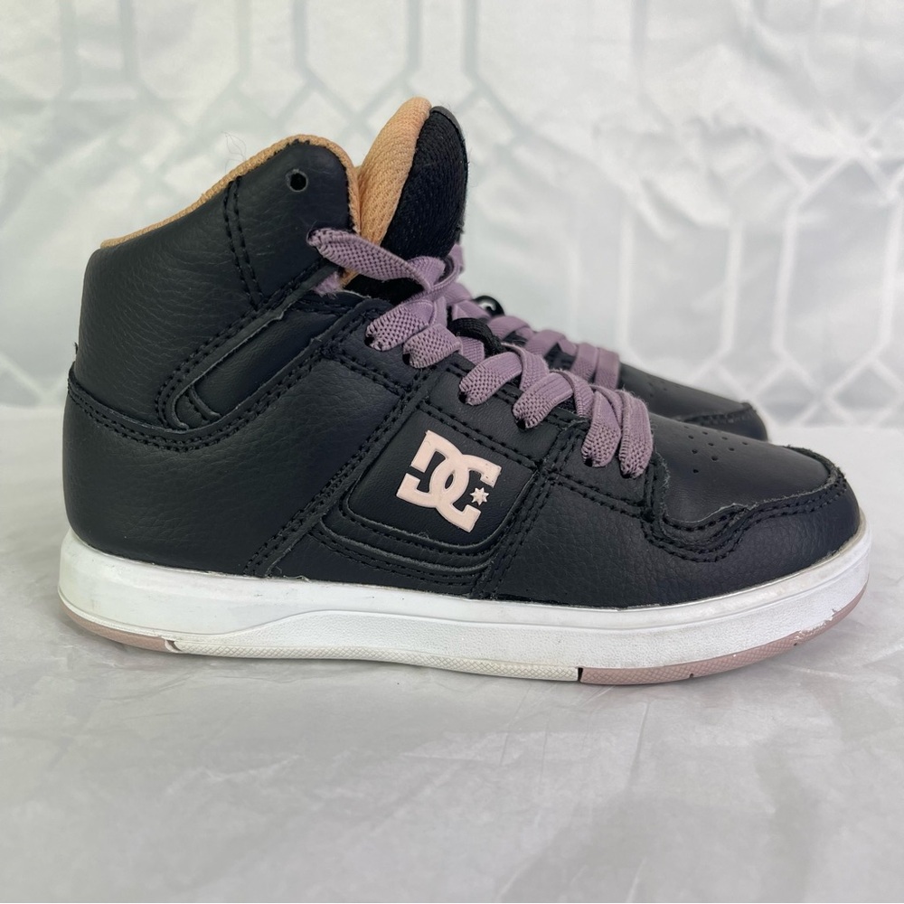 DC Black High-Top Kid Sneakers with Padded Ankle Size 12.0